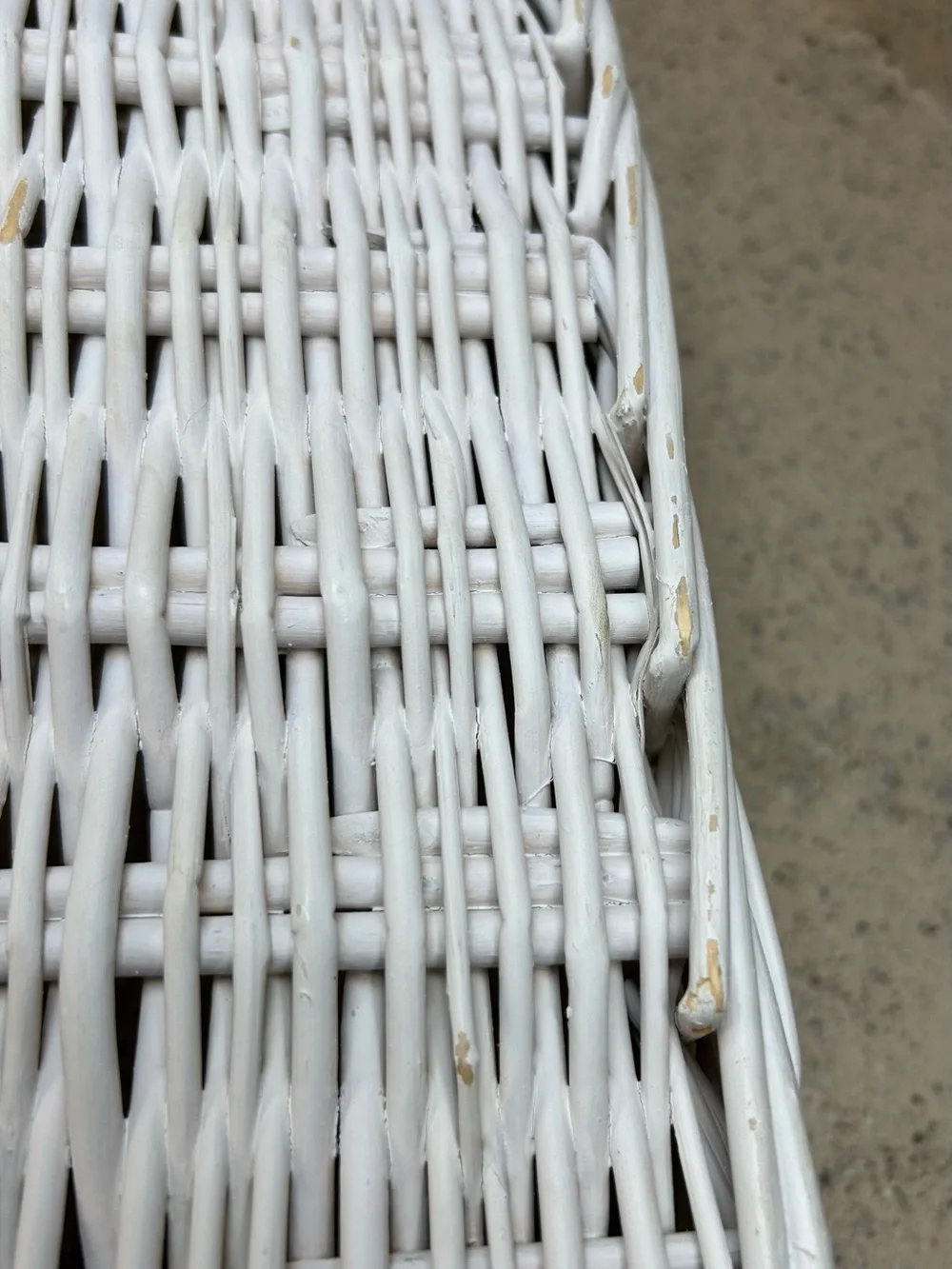 Set of Two White Wicker Storage Baskets - Versatile Home Accents Organizer